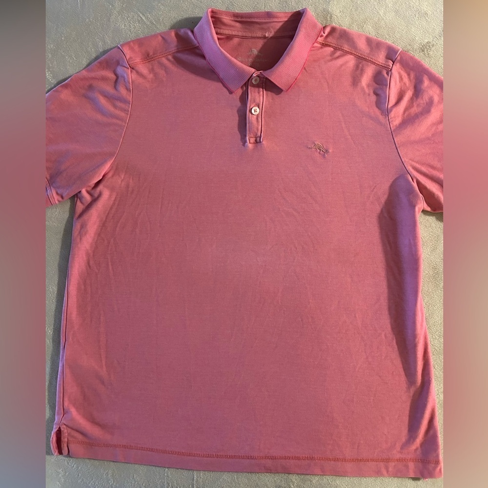 Tommy Bahama Mens Paradiso Cove Polo Shirt Pink Confetti Color Size XL